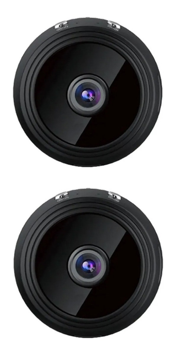 2x Mini Câmera Wifi Vigilância Longa Duração Hd 1080p