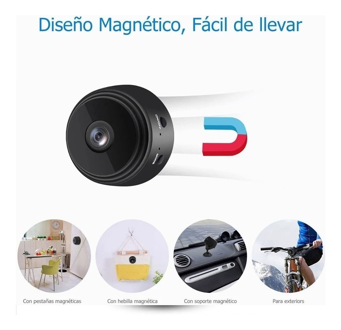 Mini Micro Câmera Monitoramento Espia Segurança Hd Wireless - Imagem 3