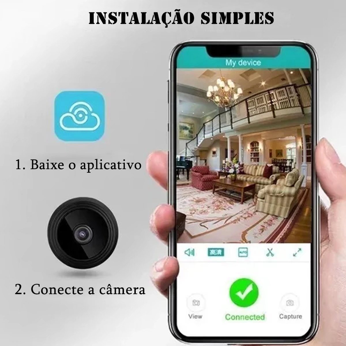 Monitoramento De Câmera De Mini Câmera Por Telefone Celular - Imagem 9