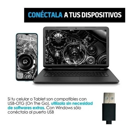 Endoscópio Câmera Otg Android 5m Cabo Usb Led - Imagem 5