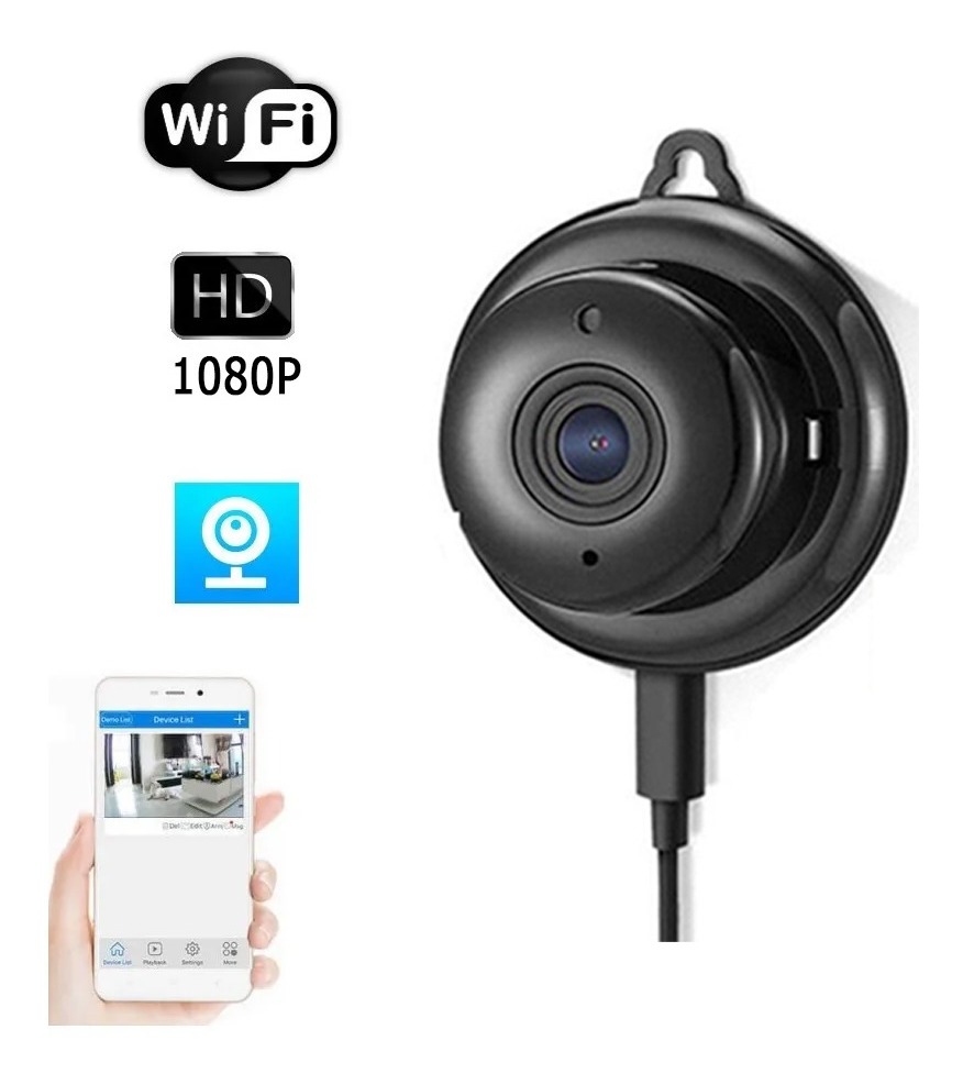 Mini Câmera Wi-fi Noturna Vigilância V380 Segurança Espiã Ip