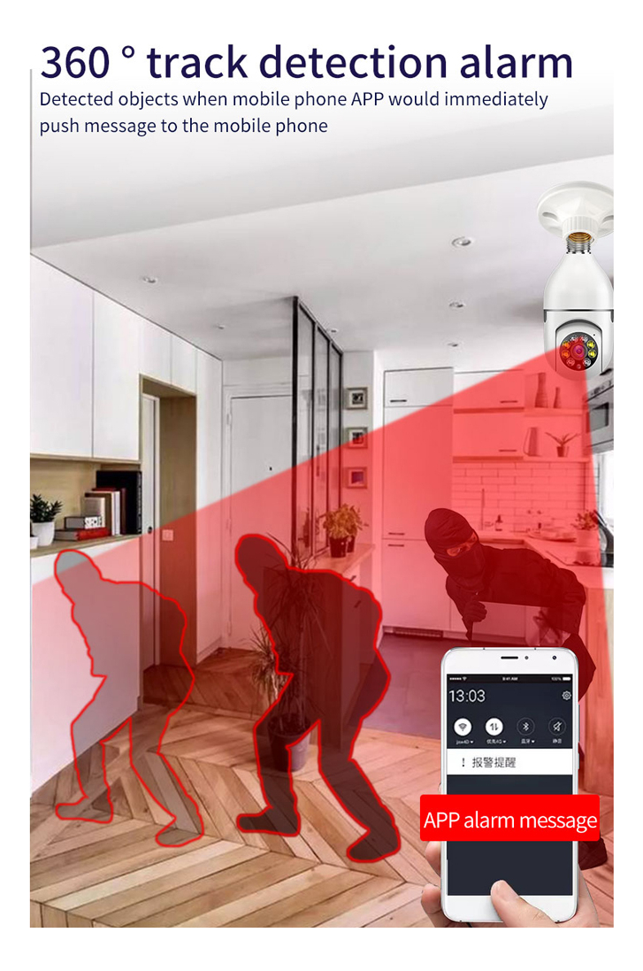 Câmera De Vigilância Wifi Night Vision Cctv Video Camera - Imagem 9