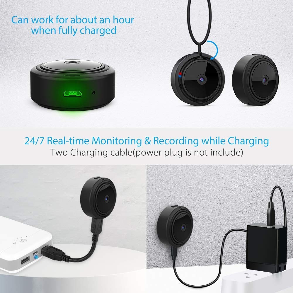 Câmera Electop-mini Wifi Com Visão Noturna, 1080p Ir - Imagem 7