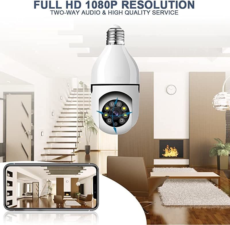 Câmera Espiã Foco 360 Graus Wifi 880p Funciona Com App - Imagem 6