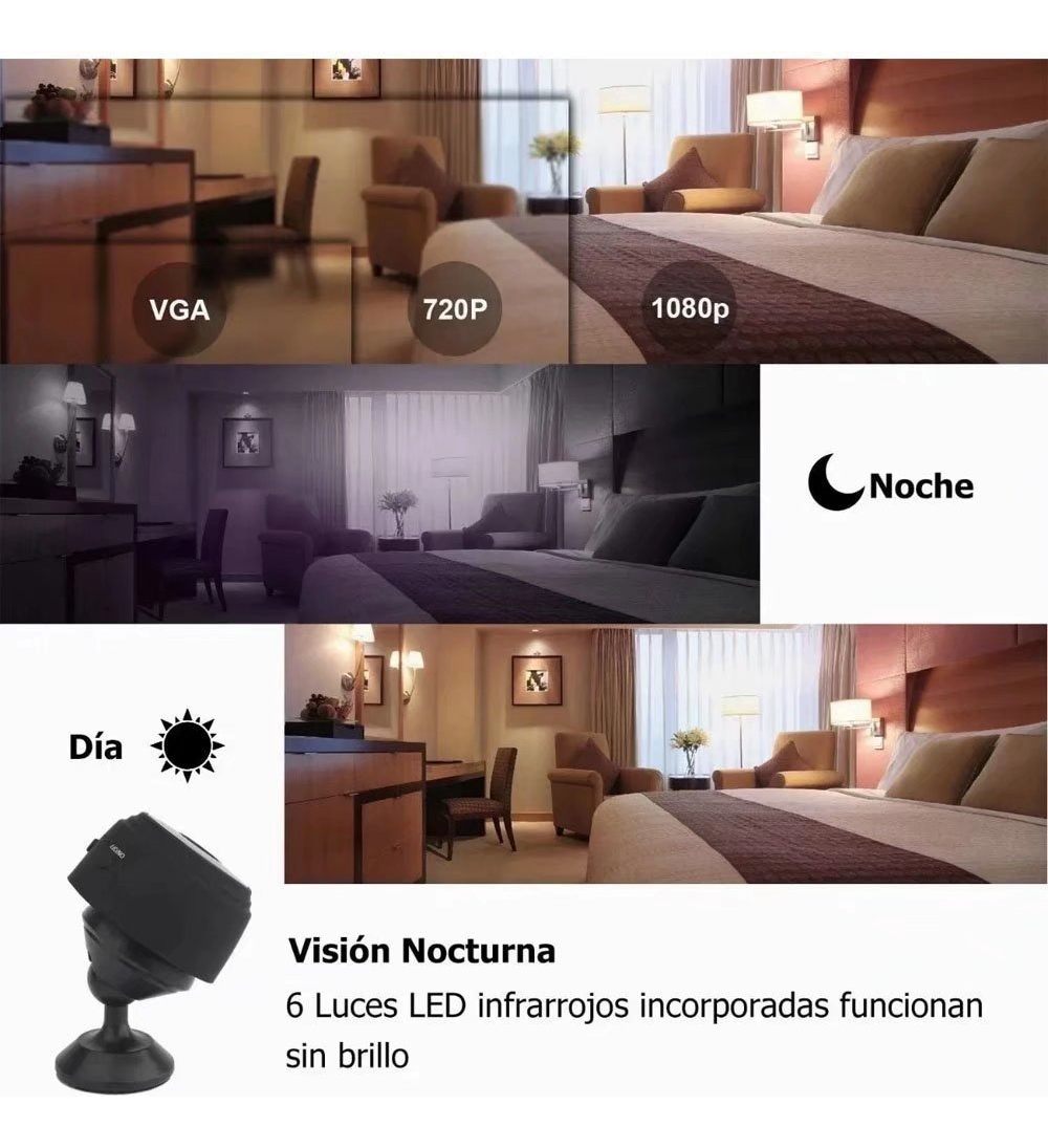 Mini Camera Ip Segurança Espiã Magnética Wifi C/ Bateria - Imagem 3