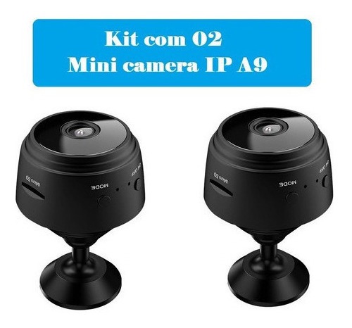 Mini Camera Ip Espiã Wifi A9 Magnética Bateria Portatil 2pcs