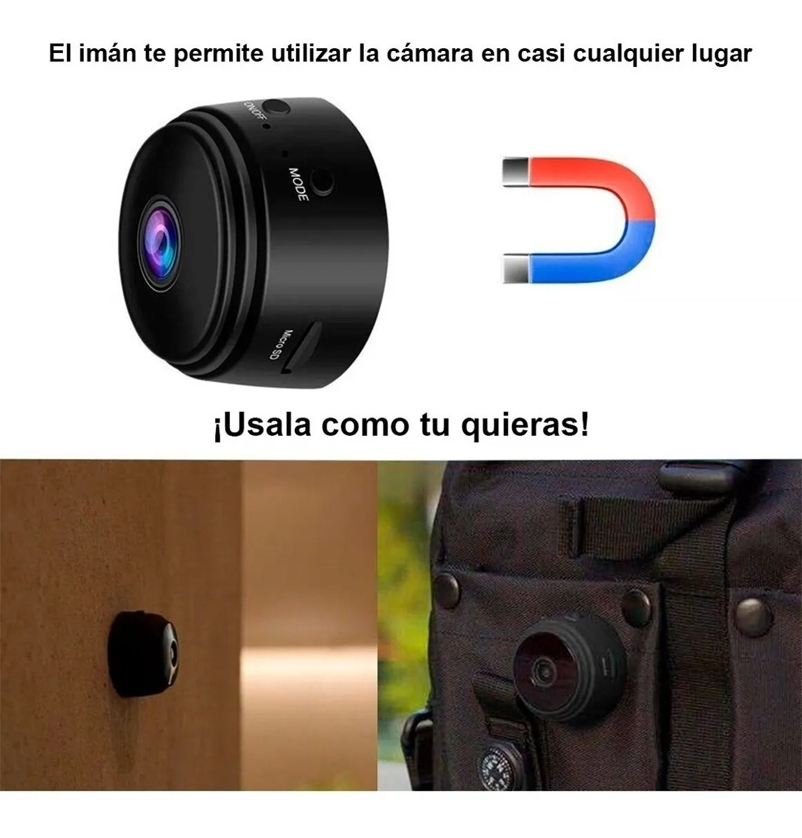 Wifi Ip Mini Spy Câmera Full Hd Microfone Vídeo App - Imagem 5