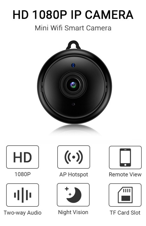 Mini Câmera Wifi Com Visão Noturna 1080p - Imagem 8