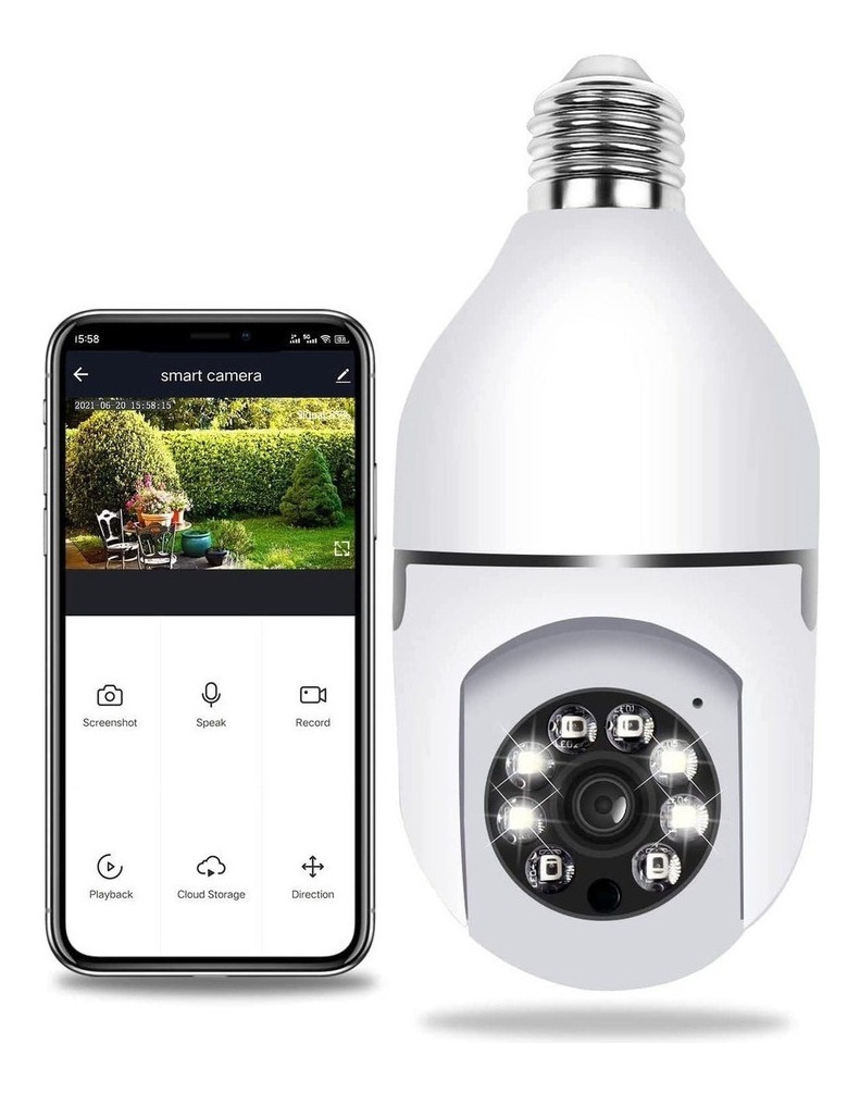 2pcs 5g Wifi Lâmpada Prova D'água Câmera Segurança 1080p - Imagem 2