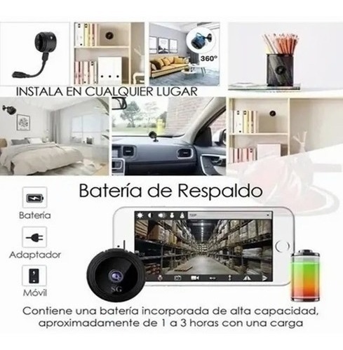 Mini Câmera Espiã Ip Wifi A9 Portátil Magnético 2 Peças - Imagem 5