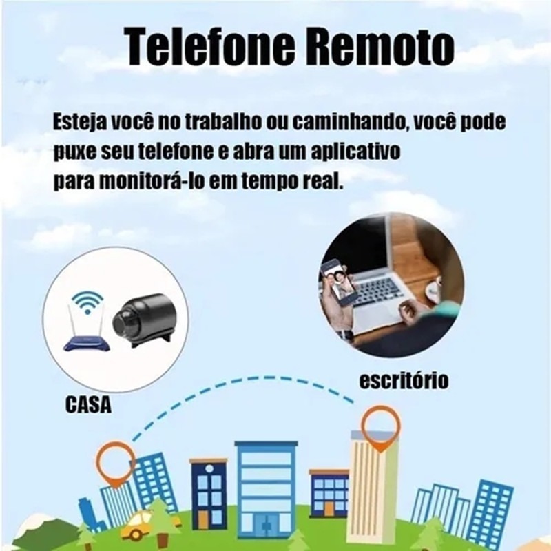 Mini Câmera Wifi Pode Ser Transportada Por Aplicativo Móvel - Imagem 4