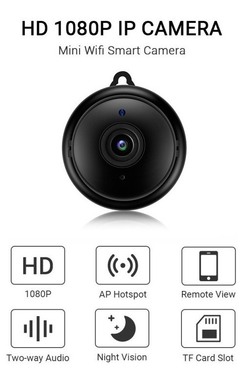 Mini Câmera Ip Wifi Conexão V380 Hd 1080p Infravermelho - Imagem 8