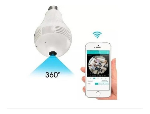Lâmpada Espiã De Câmera Ip Icsee Icsee 360° Hd Wifi - Imagem 4