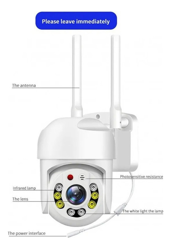 Câmera Ip Prova D'água Infravermelho Externa Wifi Hd - Imagem 10