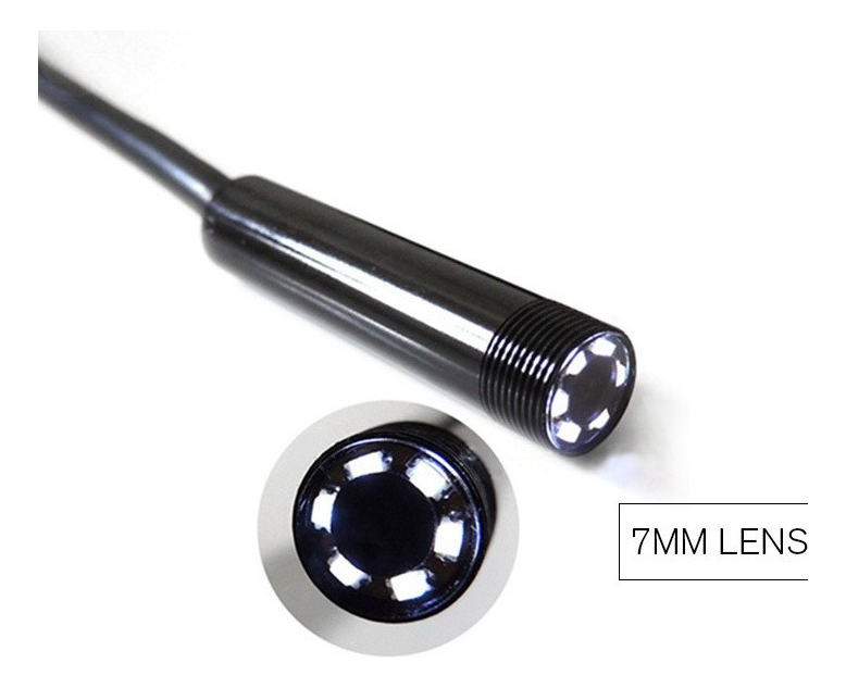 10m 7mm Android Endoscópio Câmera Flexível Ip67 6leds - Imagem 3