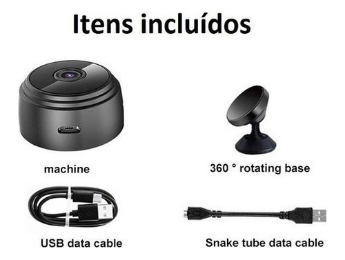 Camera Ip Espiã Wifi A9 Magnética Bateria Portatil Mini