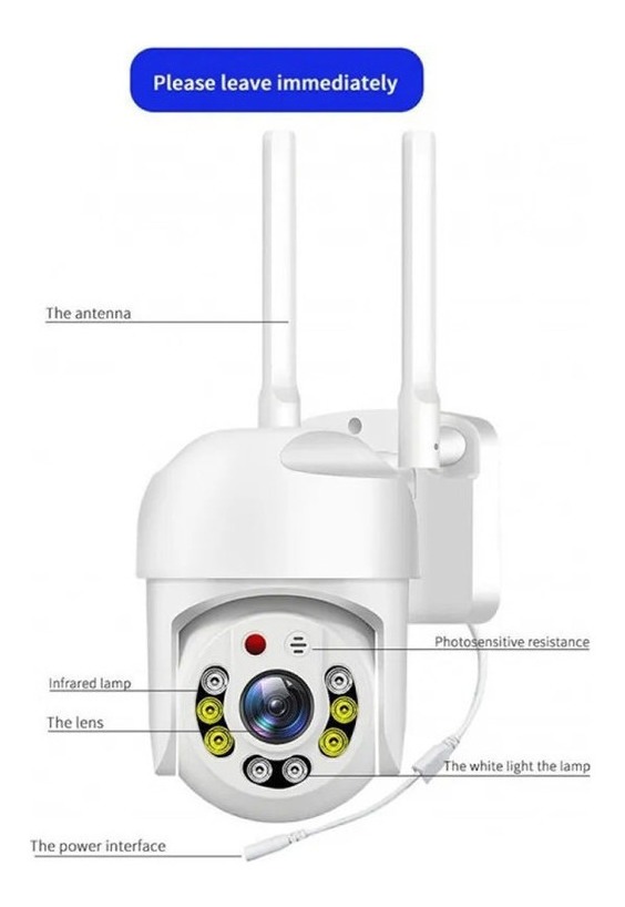Câmera Ip Prova D'água Infravermelho Externa Wifi Hd - Imagem 10