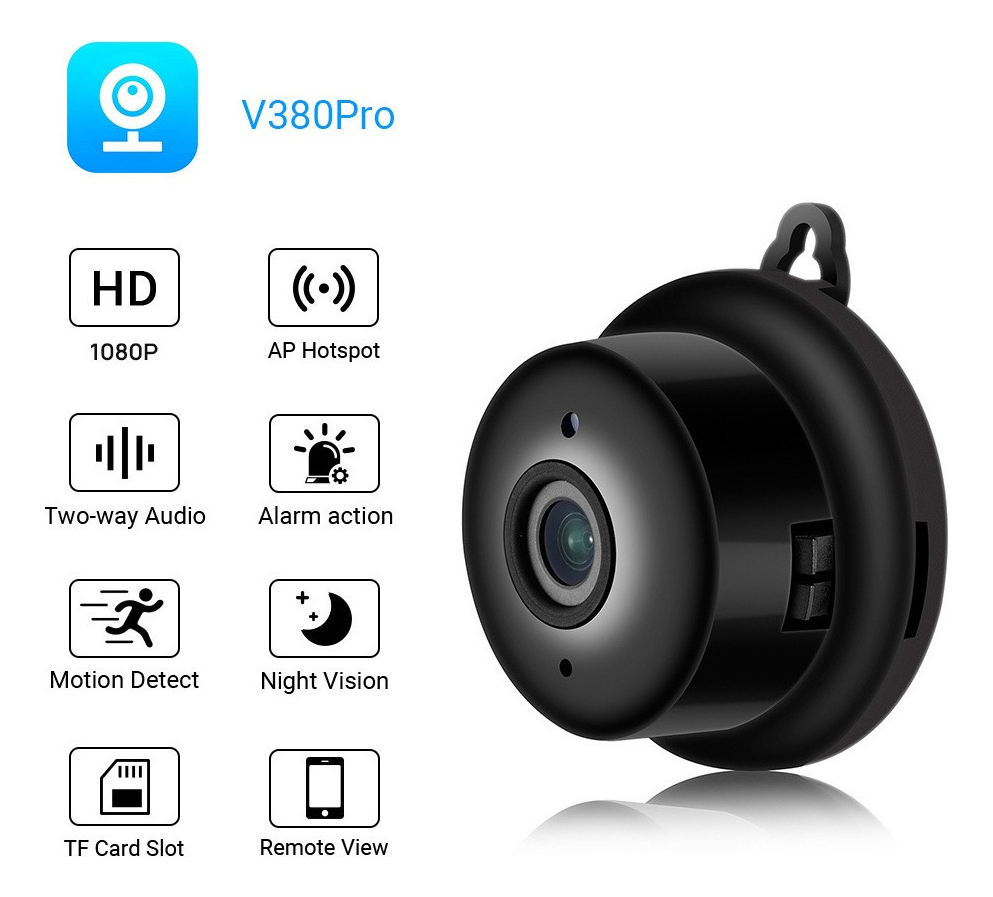 Mini Câmera Wifi Com Visão Noturna 1080p