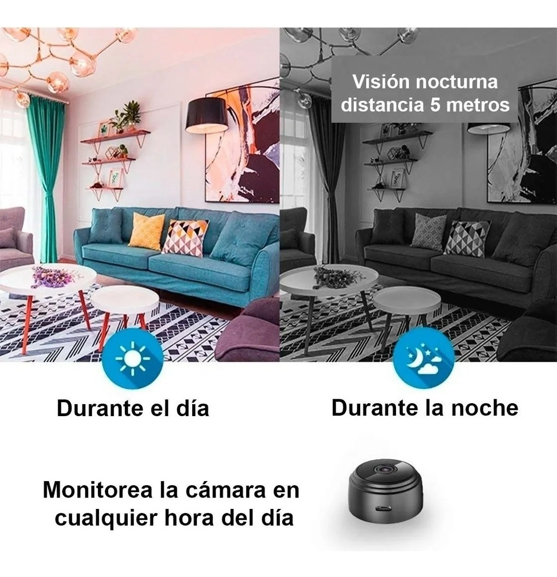 Wifi Ip Mini Spy Câmera Full Hd Microfone Vídeo App - Imagem 7