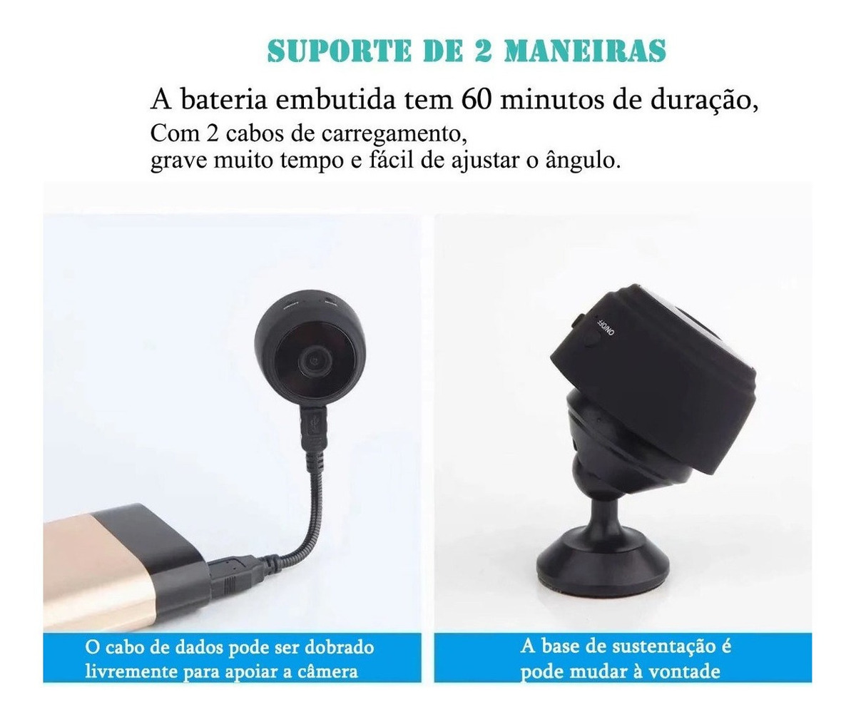 Mini Câmeras De Segurança Wifi Micro Camera Externa Wifi - Imagem 5