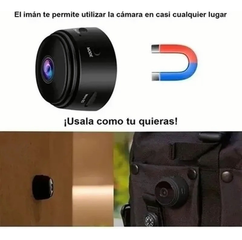 Mini Câmera Espiã Ip Wifi A9 Portátil Magnético 2 Peças - Imagem 3