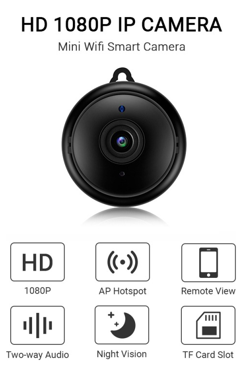 Mini Câmera Ip Wifi Conexão V380 Hd 1080p Infravermelho - Imagem 8