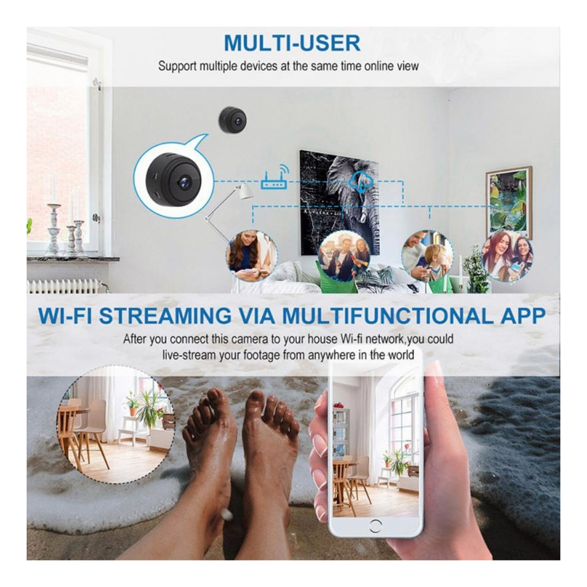 Mini Câmeras De Segurança Wifi Micro Camera Externa Wifi - Imagem 8