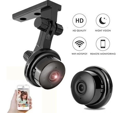 Mini Camera Espiã Wifi Ip Discreta Via App Celular Portatil