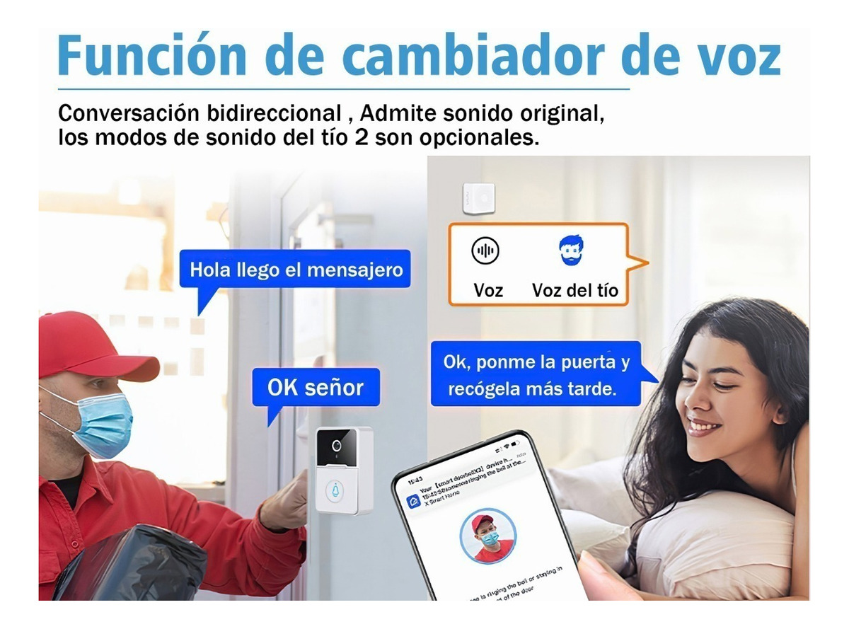 Campanha De Vídeo Em Anel Campainha De Vídeo Remoto Sem Fio - Imagem 2