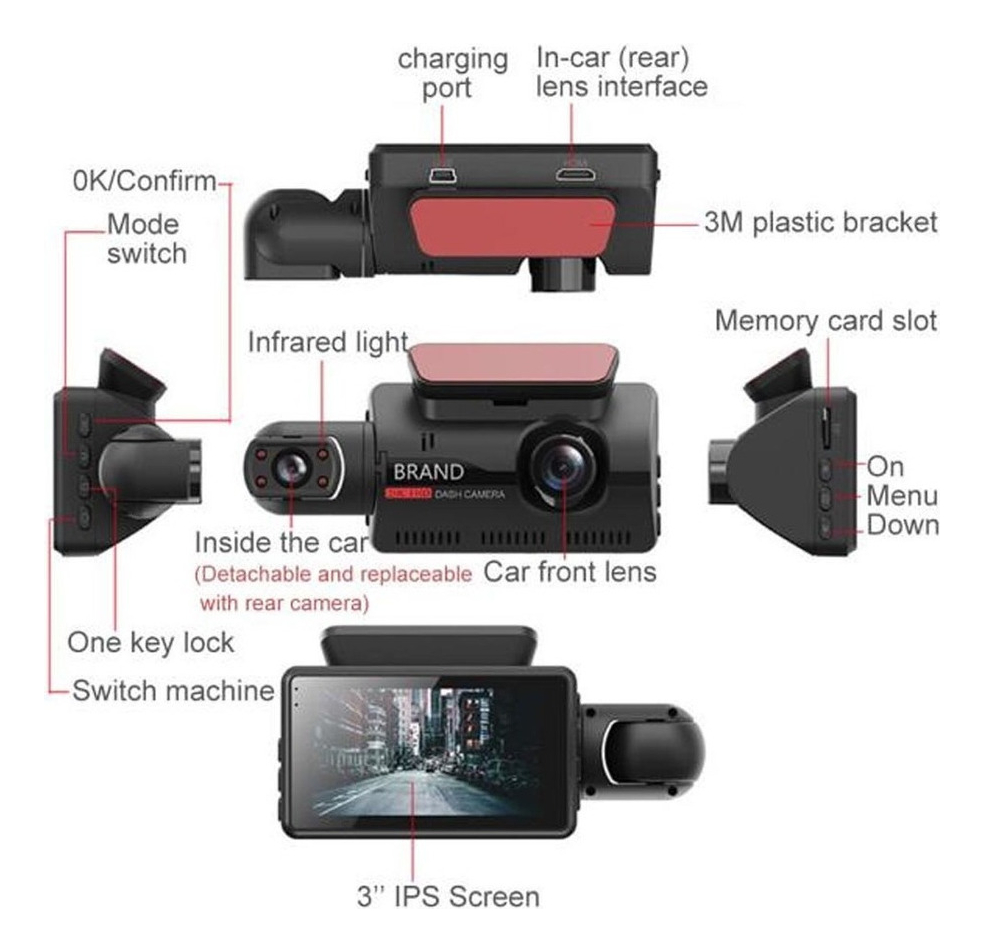 Câmera De Carro Dvr Caixa Preta Visão Noturna G-sensor Loop - Imagem 9