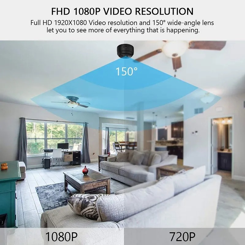 2pcs Espia Segurança Hd Wireless Mini Micro Camera - Imagem 6