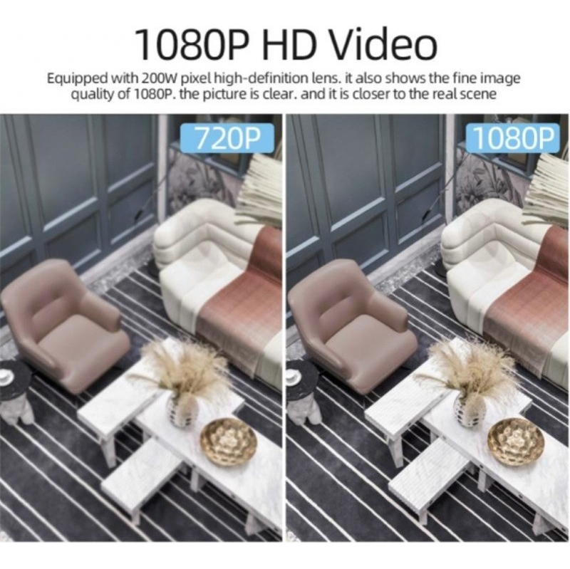 2 Peças Lâmpada E27 Mini Câmera 1080p Wi-fi Rastreamento - Imagem 3