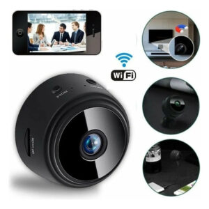 Mini Câmera Wifi Portátil Metal Case Com Visão Noturna