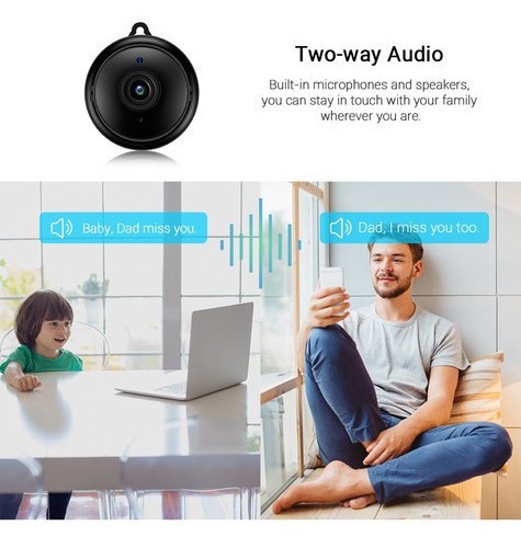 Mini Micro Câmera Monitoramento Espia Segurança Hd Wireless - Imagem 3