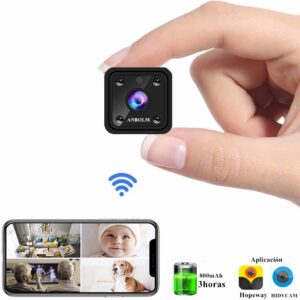 2 Peças De Mini Câmera Espiã Wifi Hd 1080p Com Visão Noturna