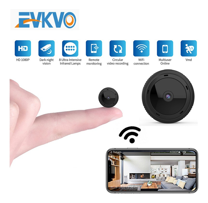 Mini Câmera De Segurança Doméstica Sem Fio 1080p W10 Wifi