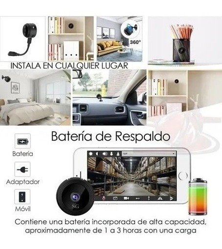 Camera Ip Espiã Wifi A9 Magnética Bateria Portatil Mini - Imagem 7