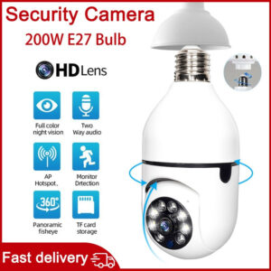 E27 Bulb Surveillance Camera Monitor De Segurança De Visão N