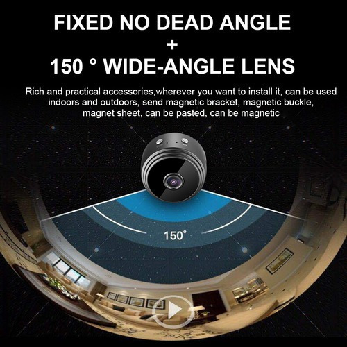 Mini Wifi Câmera Vigilância Cubo Longo Duração Hd 1080p - Imagem 4