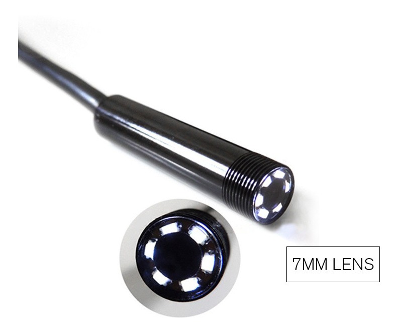 10m 7mm Android Endoscópio Câmera Flexível Ip67 6leds - Imagem 3