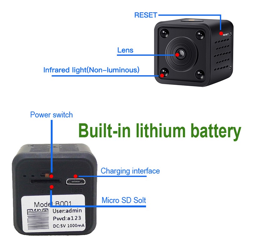 Nova Câmera Hd Wifi Ip Sem Fio Micro Monitor Câmera Infraver - Imagem 9