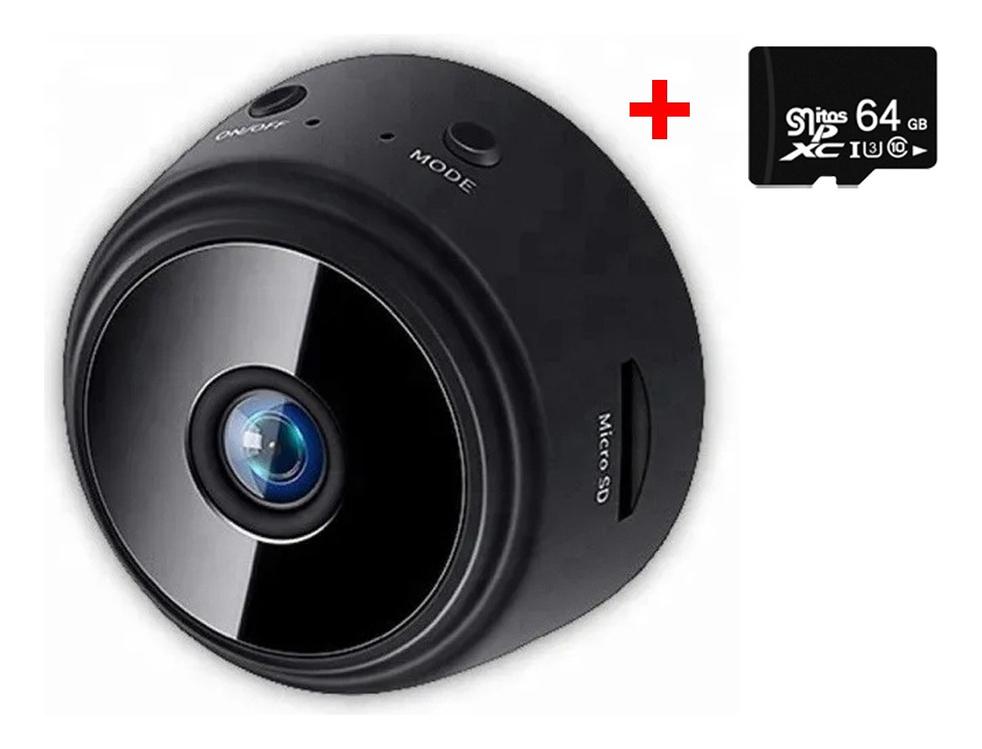 Mini Espião Câmera Ip Wifi Full Hd Noite Visão App+cartão