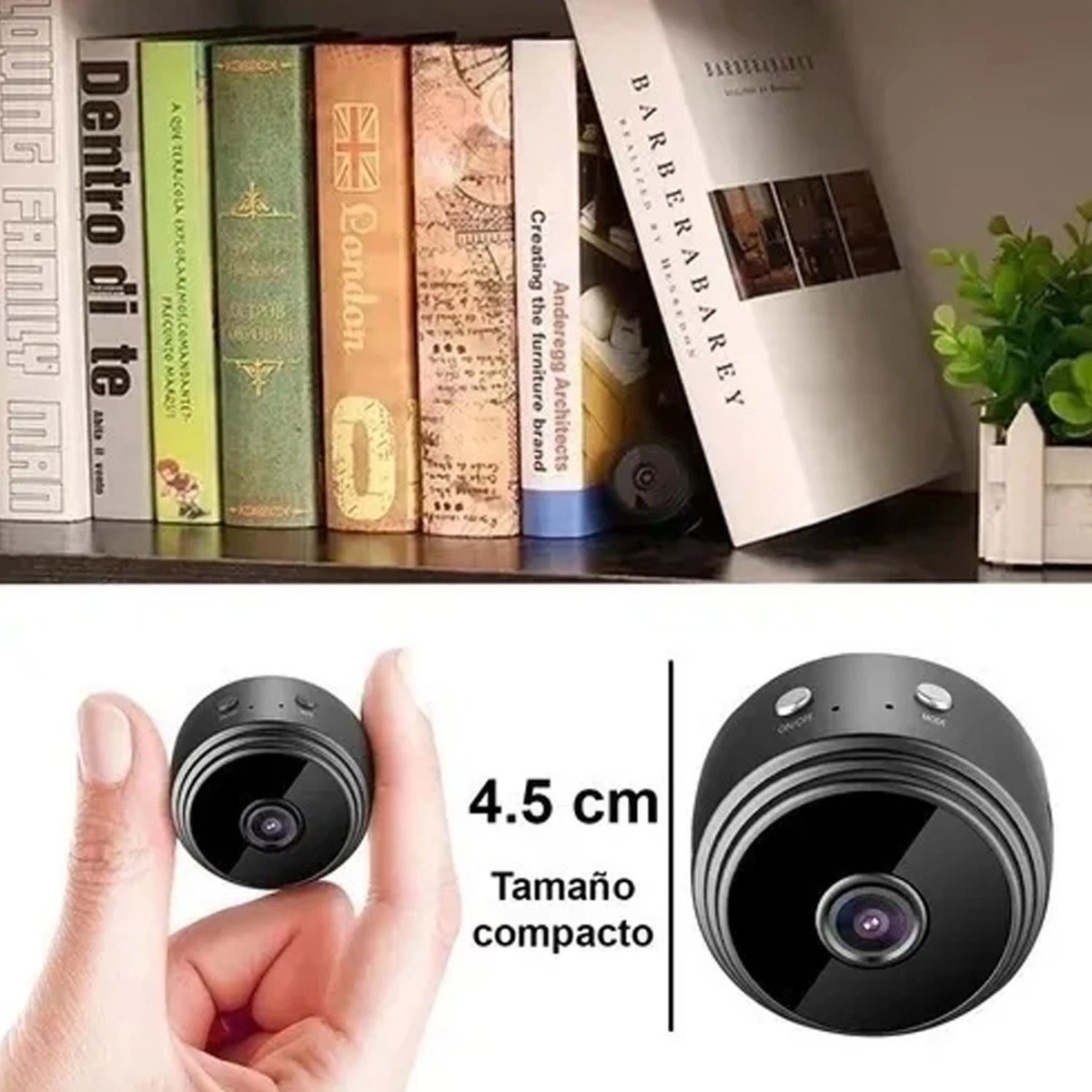 Mini Câmeras 360 Graus Hd 1080p Com Microfone Wifi Sem Fio - Imagem 8