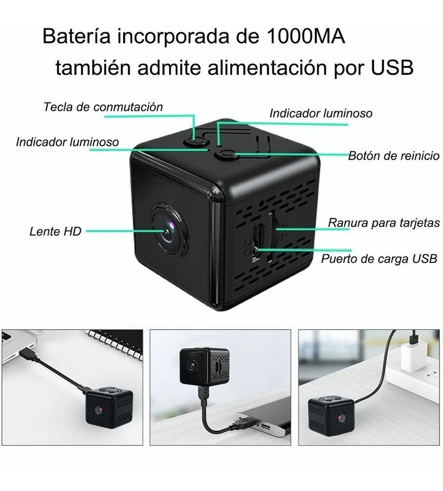 Mini Câmera 1080p Wifi Hd, Câmera De Vídeo De Detecção - Imagem 3