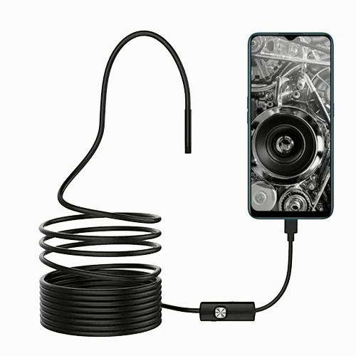 Câmera Endoscópio Usb 1 Metro Led Para Android
