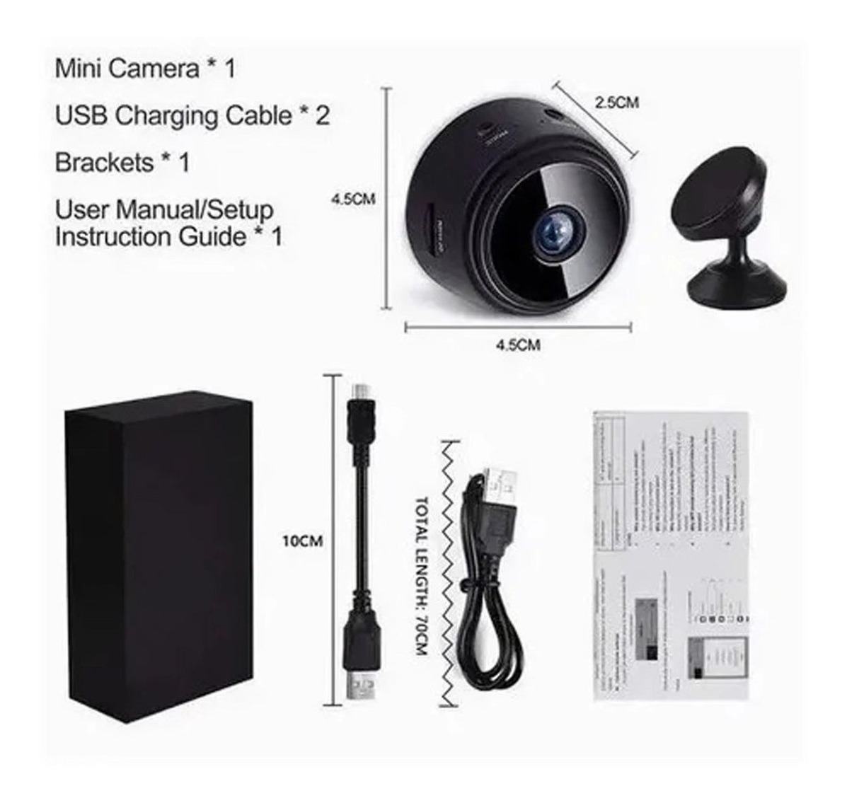 Mini Câmera Espia Escondidas Câmera Wifi Externa 1080p Hd - Imagem 7