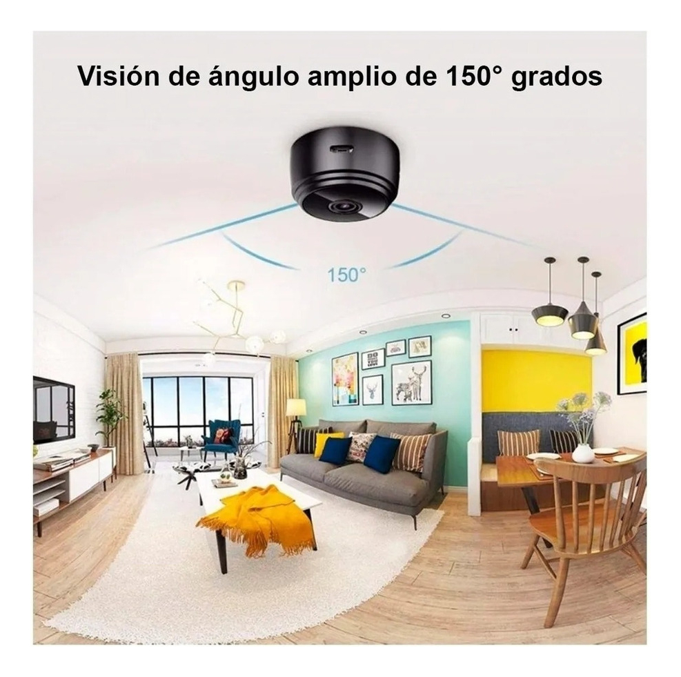 Mini Ip Câmera Wifi Conexão 1080p Infravermelho+cartão De Me - Imagem 9