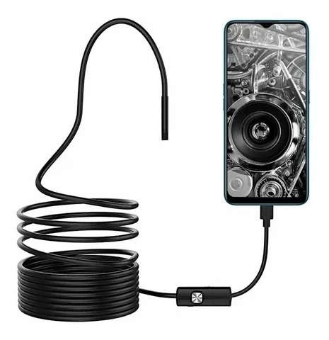 Endoscópio Câmera Android 1m Cabo Usb Led - Imagem 2