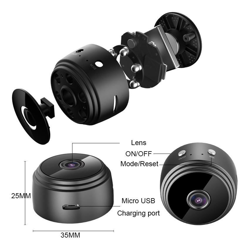 2pcs Câmera A9 Mini Wifi 1080p Sem Fio Casa Segurança-câmera - Imagem 10