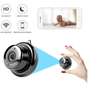 Mini Câmera Ip Wifi Conexão V380 Hd 1080p Infravermelho
